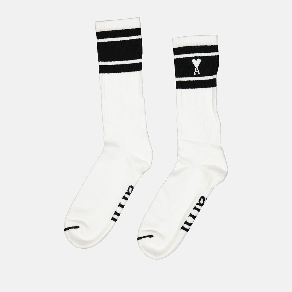 Underwear and homewear Striped socks Ami PARIS Black Unisex