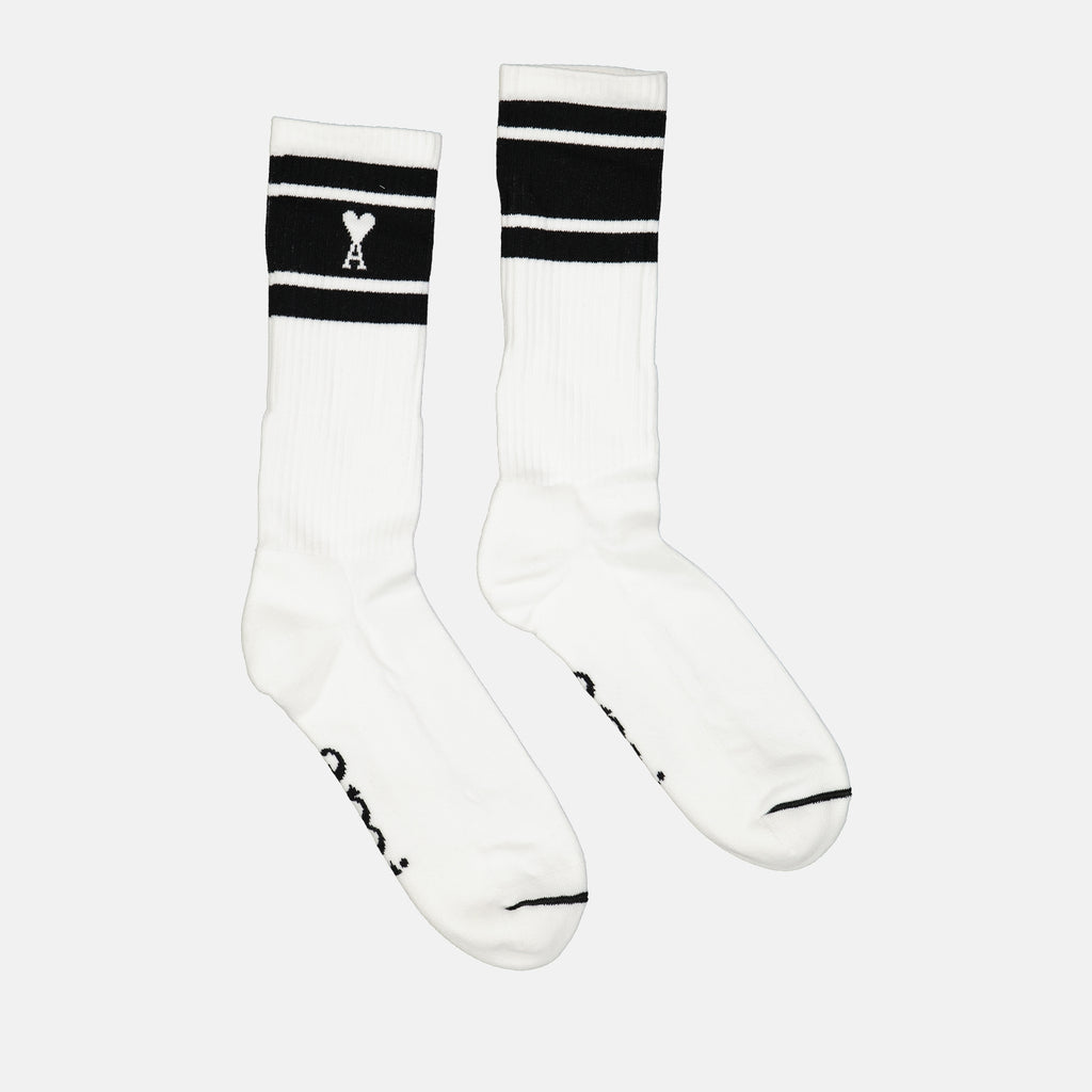 Underwear and homewear Striped socks Ami PARIS Black Unisex