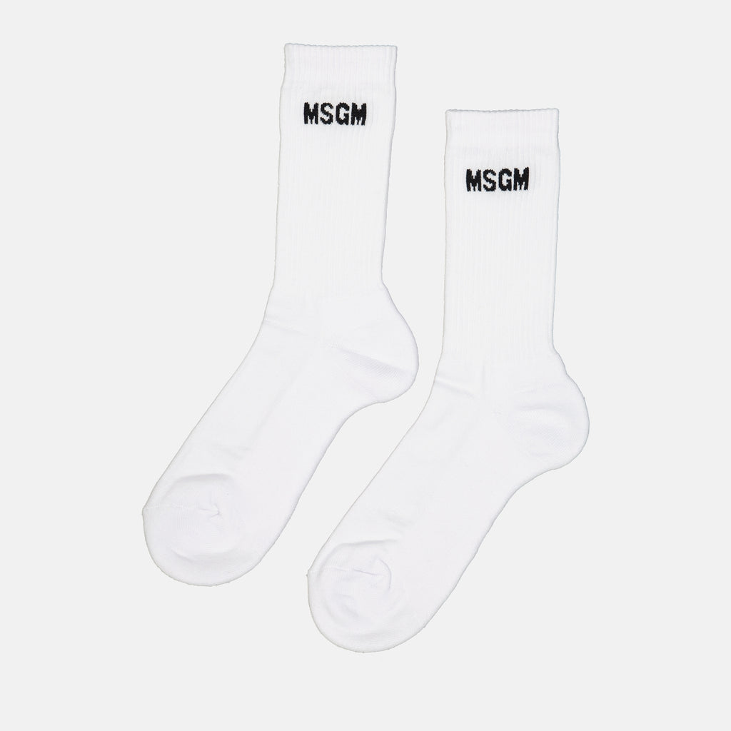 Roupa íntima e homewear Chaussettes à logo MSGM Branco Femme