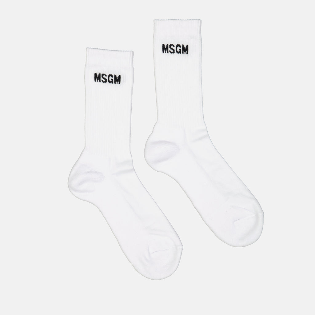 Roupa íntima e homewear Chaussettes à logo MSGM Branco Femme