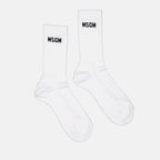 Roupa íntima e homewear Chaussettes à logo MSGM Branco Femme