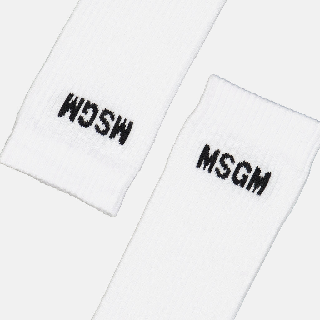 Roupa íntima e homewear Chaussettes à logo MSGM Branco Femme