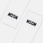 Roupa íntima e homewear Chaussettes à logo MSGM Branco Femme