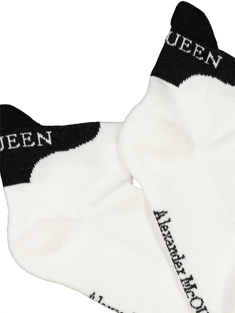 Bufandas y guantes Chaussettes courtes Alexander McQueen Blanco Femme