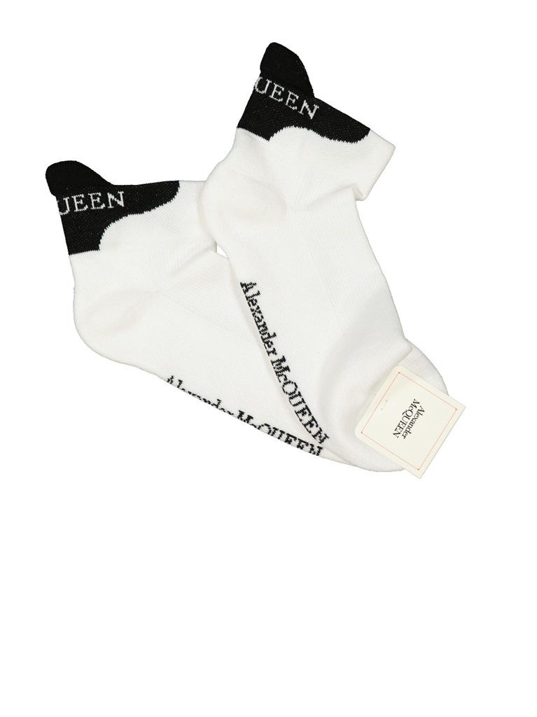 Bufandas y guantes Chaussettes courtes Alexander McQueen Blanco Femme