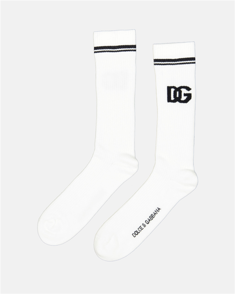 Ropa interior y homewear Chaussettes DG Dolce & Gabbana Blanco Homme