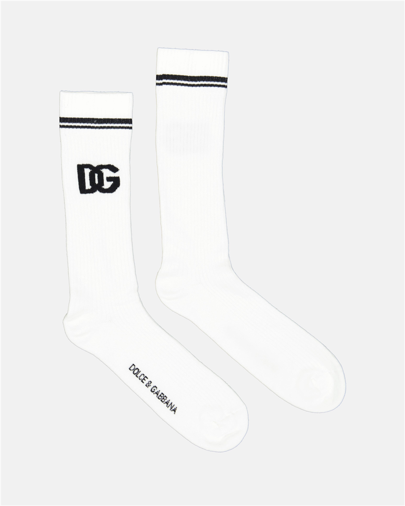 Roupa íntima e homewear Chaussettes DG Dolce & Gabbana Branco Homme