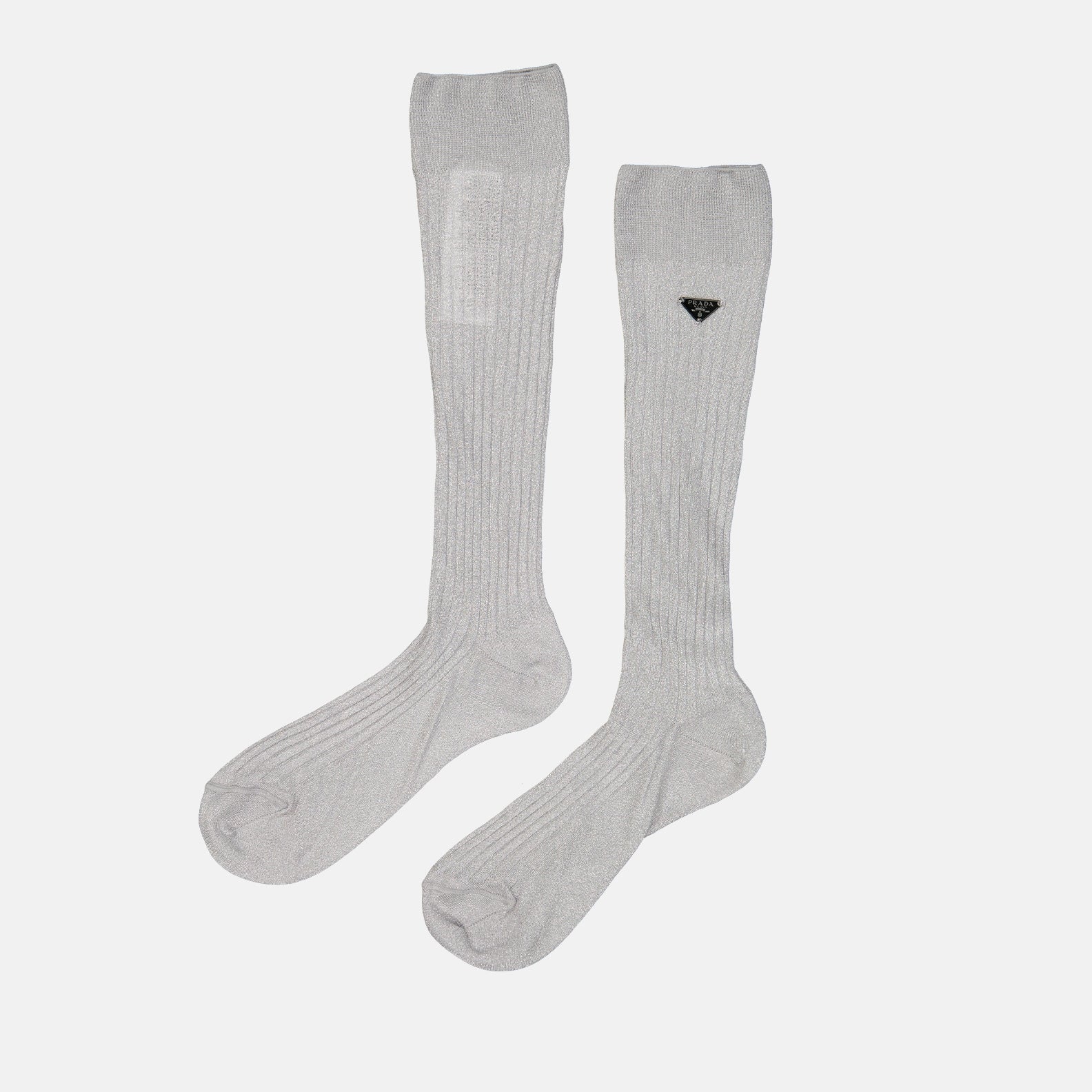 Ropa interior y homewear Chaussettes en lurex Prada Plata Femme
