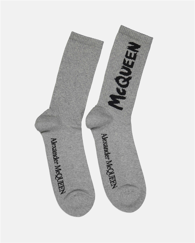 Roupa íntima e homewear Chaussettes Graffiti Alexander McQueen Cinza Homme