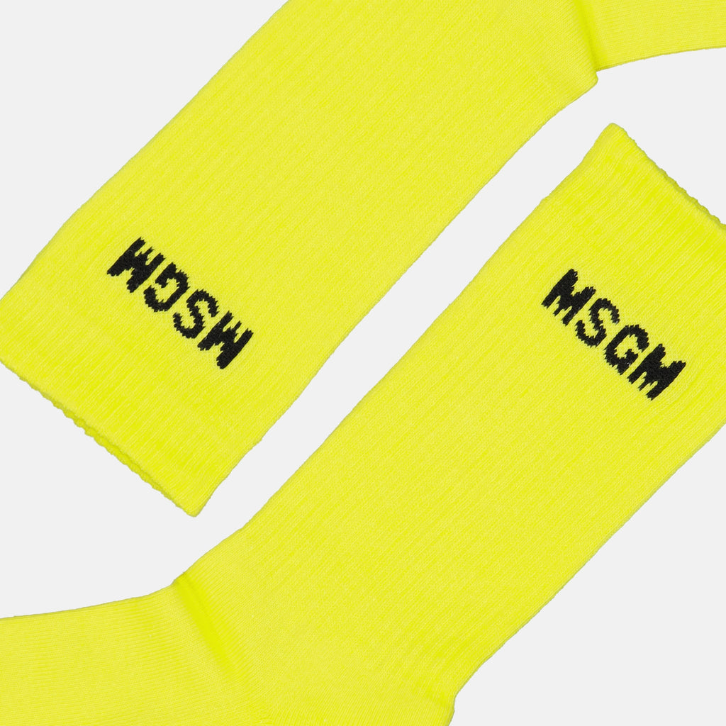 Roupa íntima e homewear Chaussettes à logo MSGM Amarelo Femme