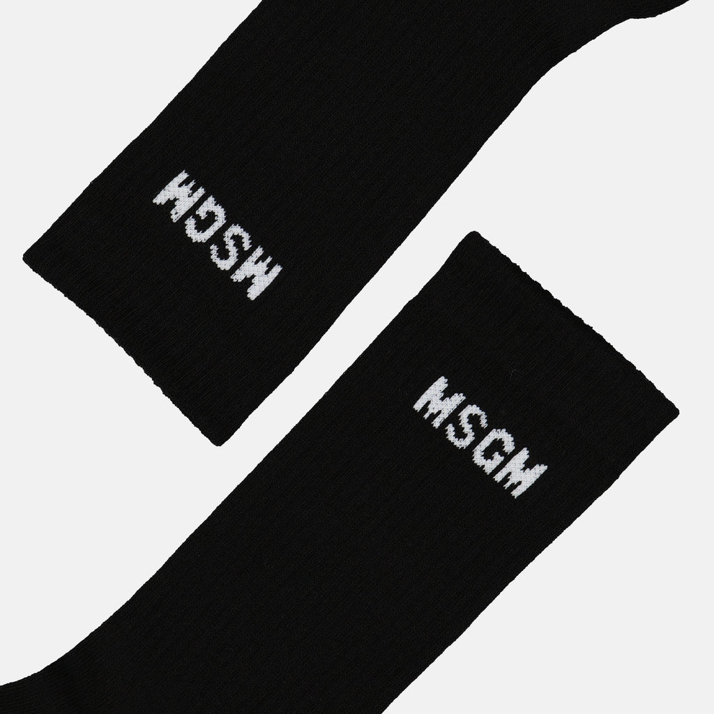 Ropa interior y homewear Chaussettes à logo MSGM Negro Femme