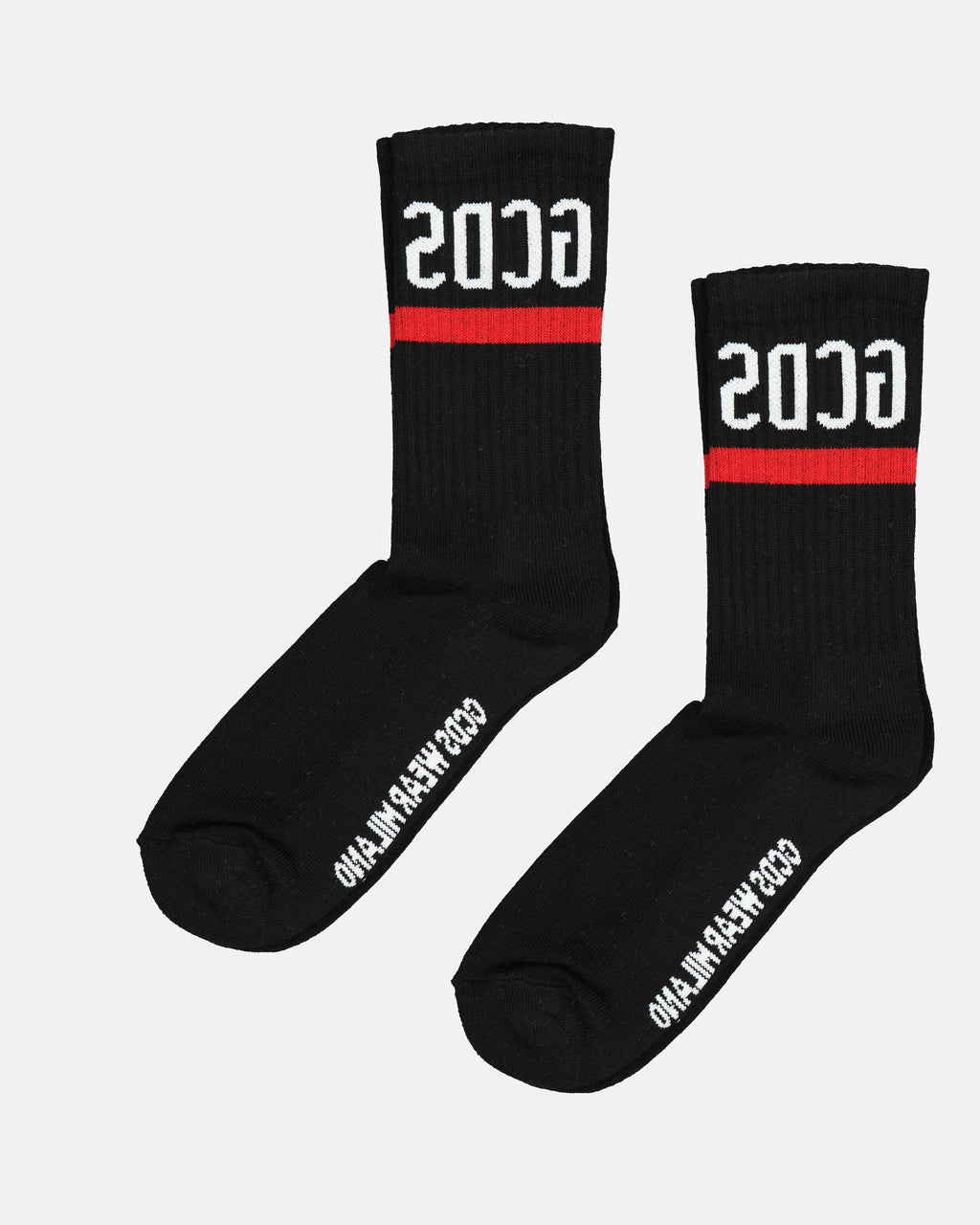Roupa íntima e homewear Chaussettes à logo GCDS pour Homme Noir GCDS Preto Femme