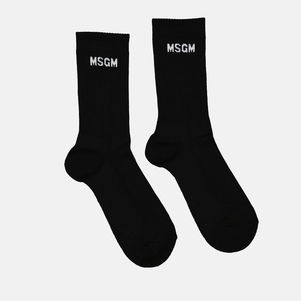 Ropa interior y homewear Chaussettes à logo MSGM Negro Femme