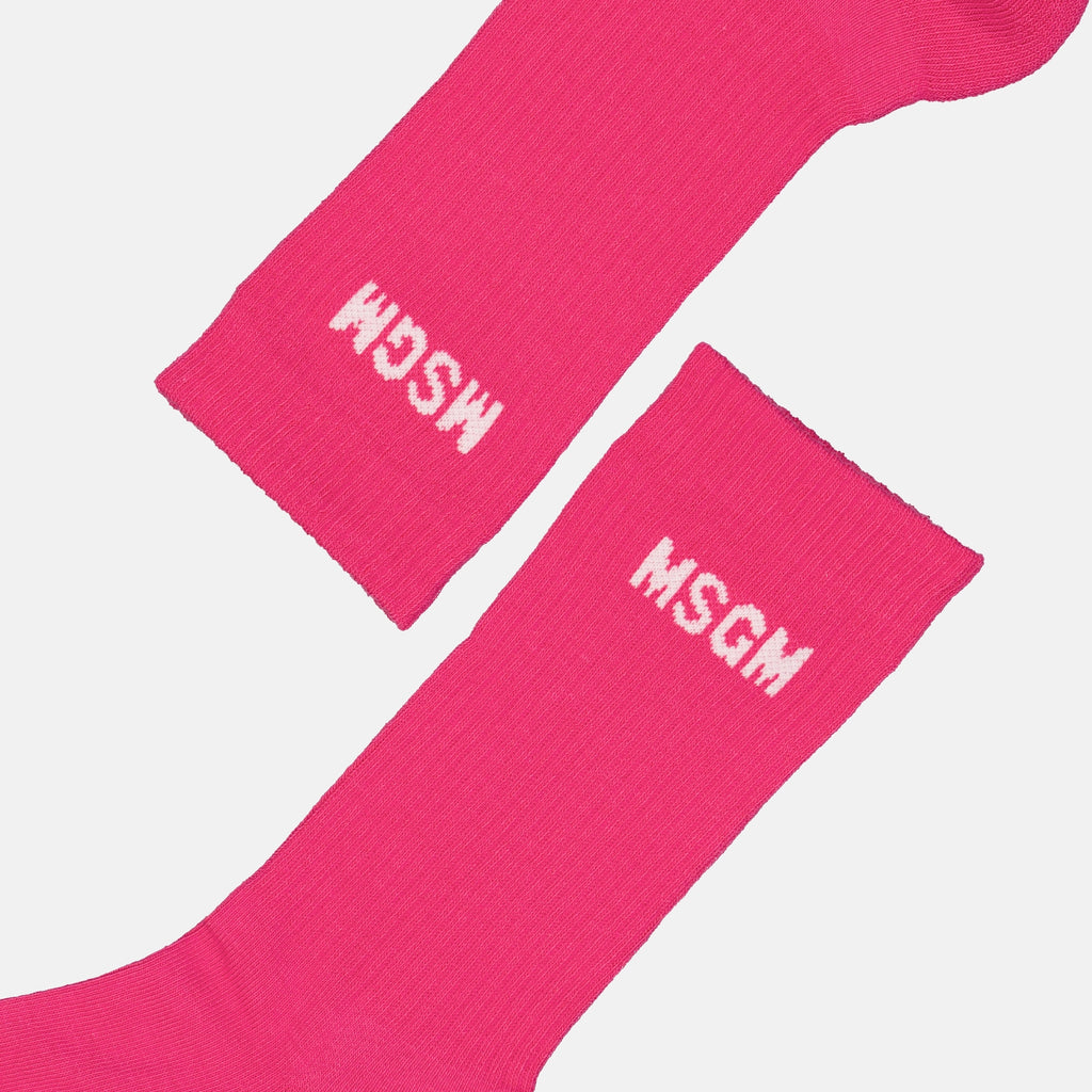 Roupa íntima e homewear Chaussettes à logo MSGM Rosa Femme