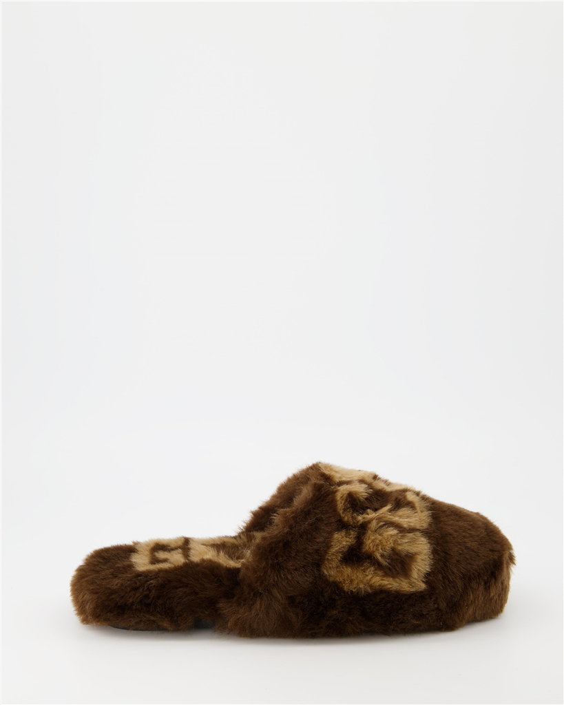 Underwear and homewear Logo slippers GCDS Brown Unisex