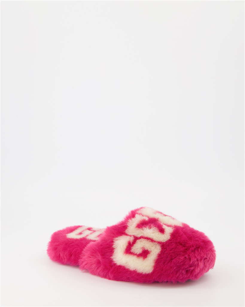 Roupa íntima e homewear Chaussons à fourrure GCDS Rosa Unissex