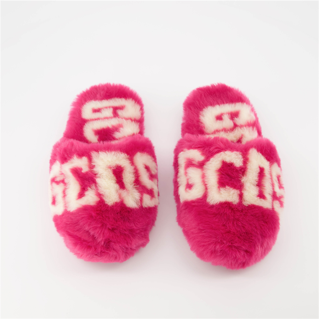 Roupa íntima e homewear Chaussons à fourrure GCDS Rosa Unissex