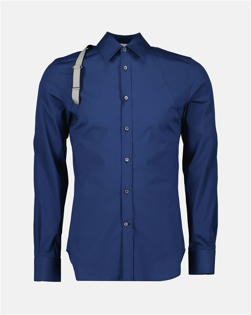 Camisas Chemise à bretelle Alexander McQueen Azul Homme