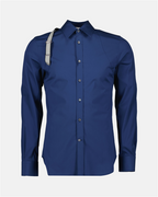 Camisas Chemise à bretelle Alexander McQueen Azul Homme