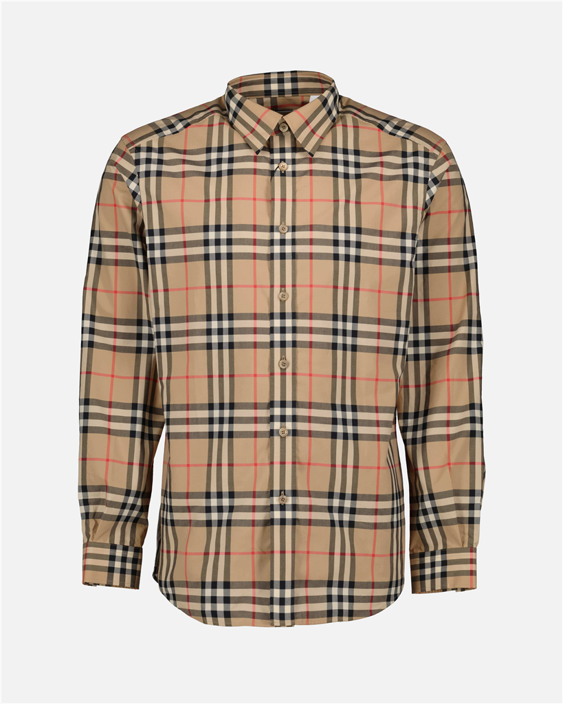 Chemises Chemise à carreaux Burberry Beige Homme