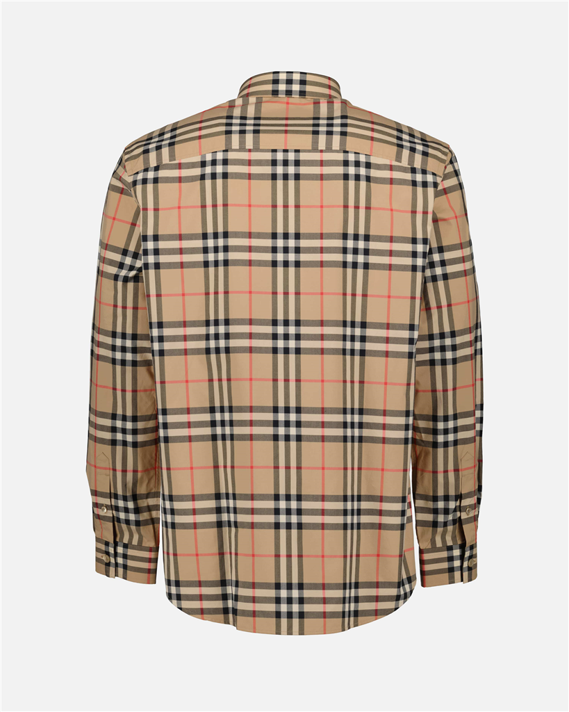 Chemises Chemise à carreaux Burberry Beige Homme