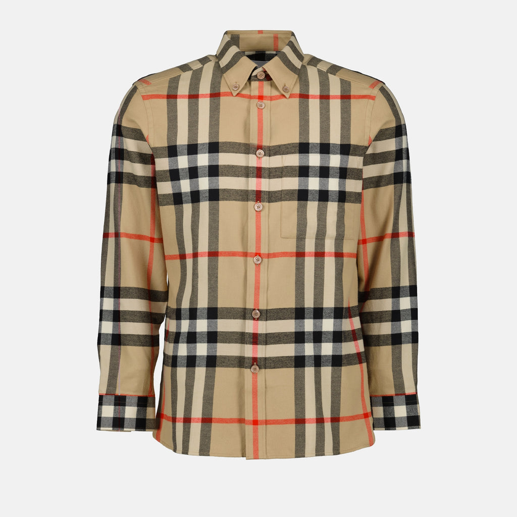 Camisas Chemise à carreaux Burberry Bege Homme