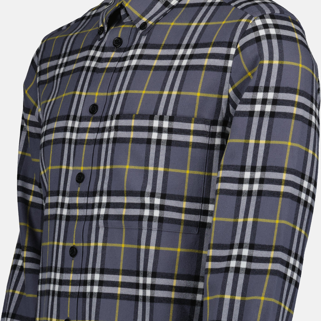 Camisas Chemise à carreaux Burberry Cinza Homme