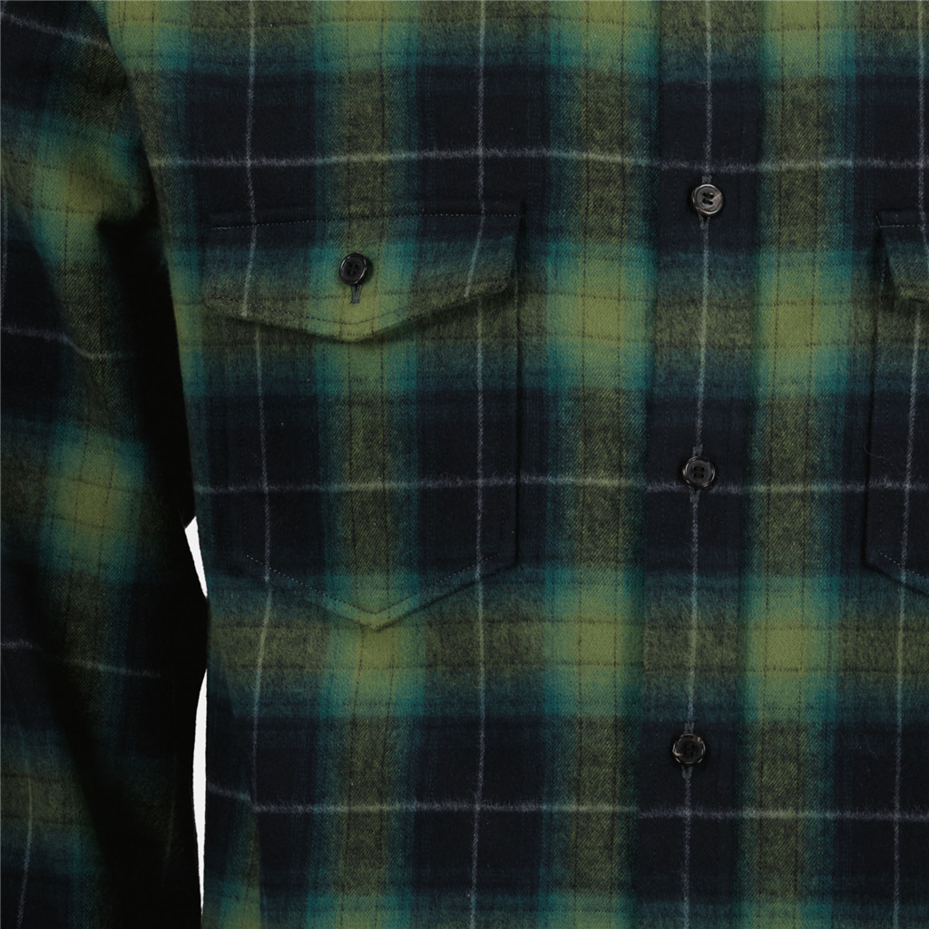 Camisas Chemise à carreaux Saint Laurent Verde Homme