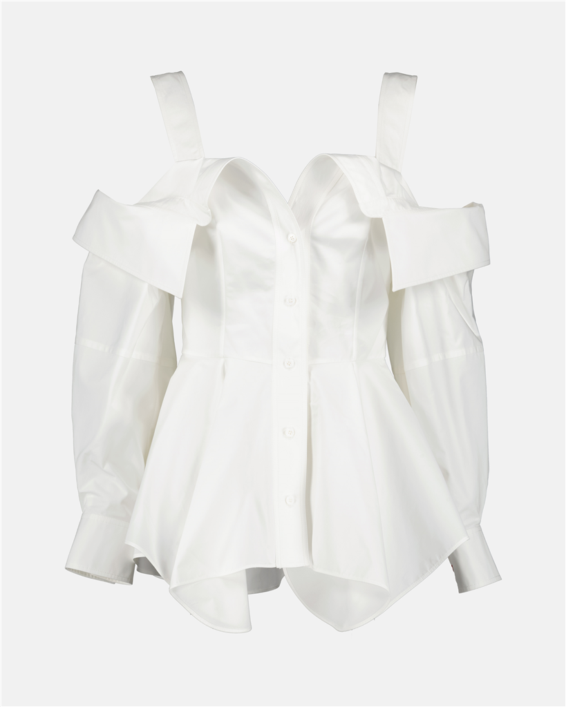 Tops Chemise à découpes Alexander McQueen Branco Femme