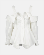 Tops Chemise à découpes Alexander McQueen Branco Femme