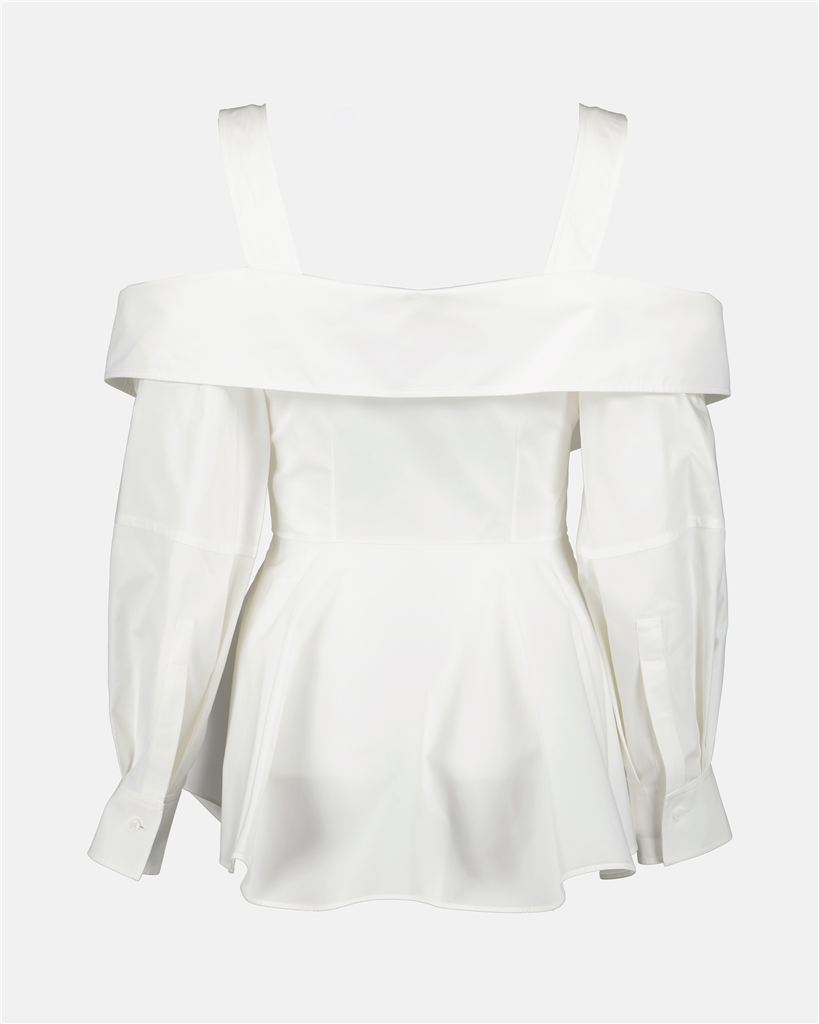 Tops Chemise à découpes Alexander McQueen Branco Femme