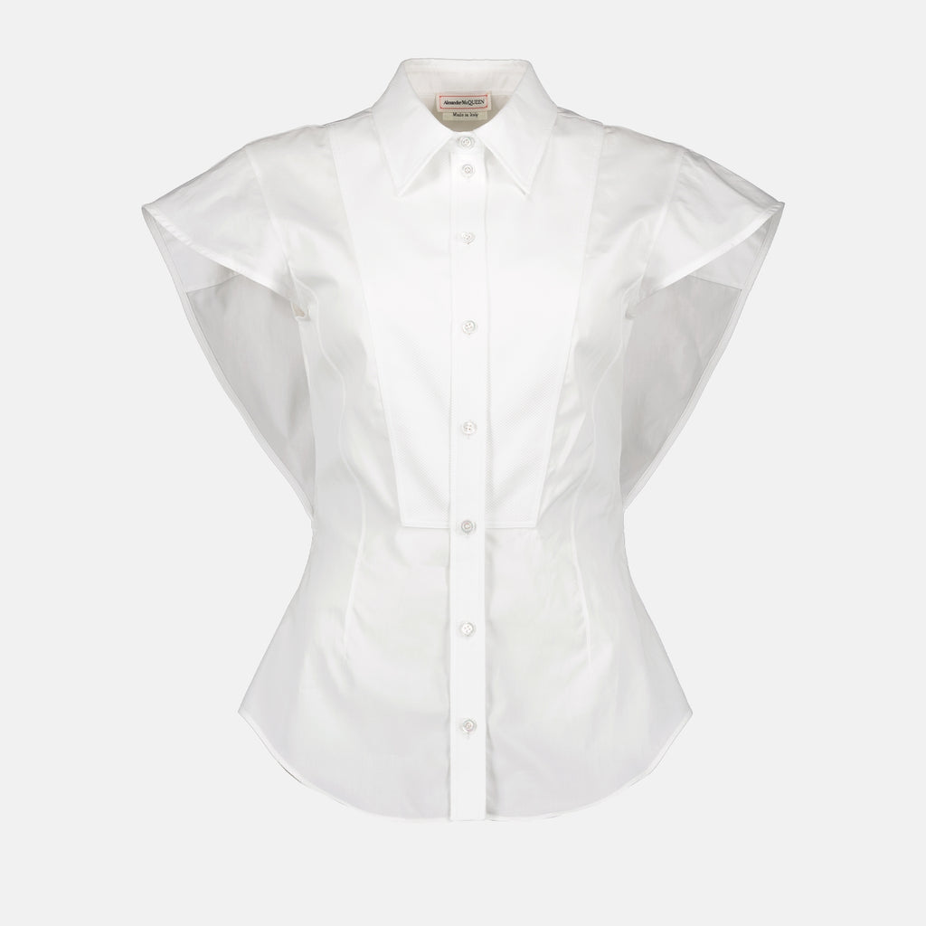Camisas Chemise à découpes Alexander McQueen Blanco Femme