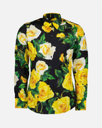 Camisetas Chemise à imprimé roses Dolce & Gabbana Amarillo Homme
