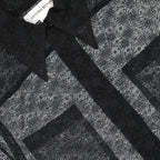 Chemise ajourée en tissu transparent noir