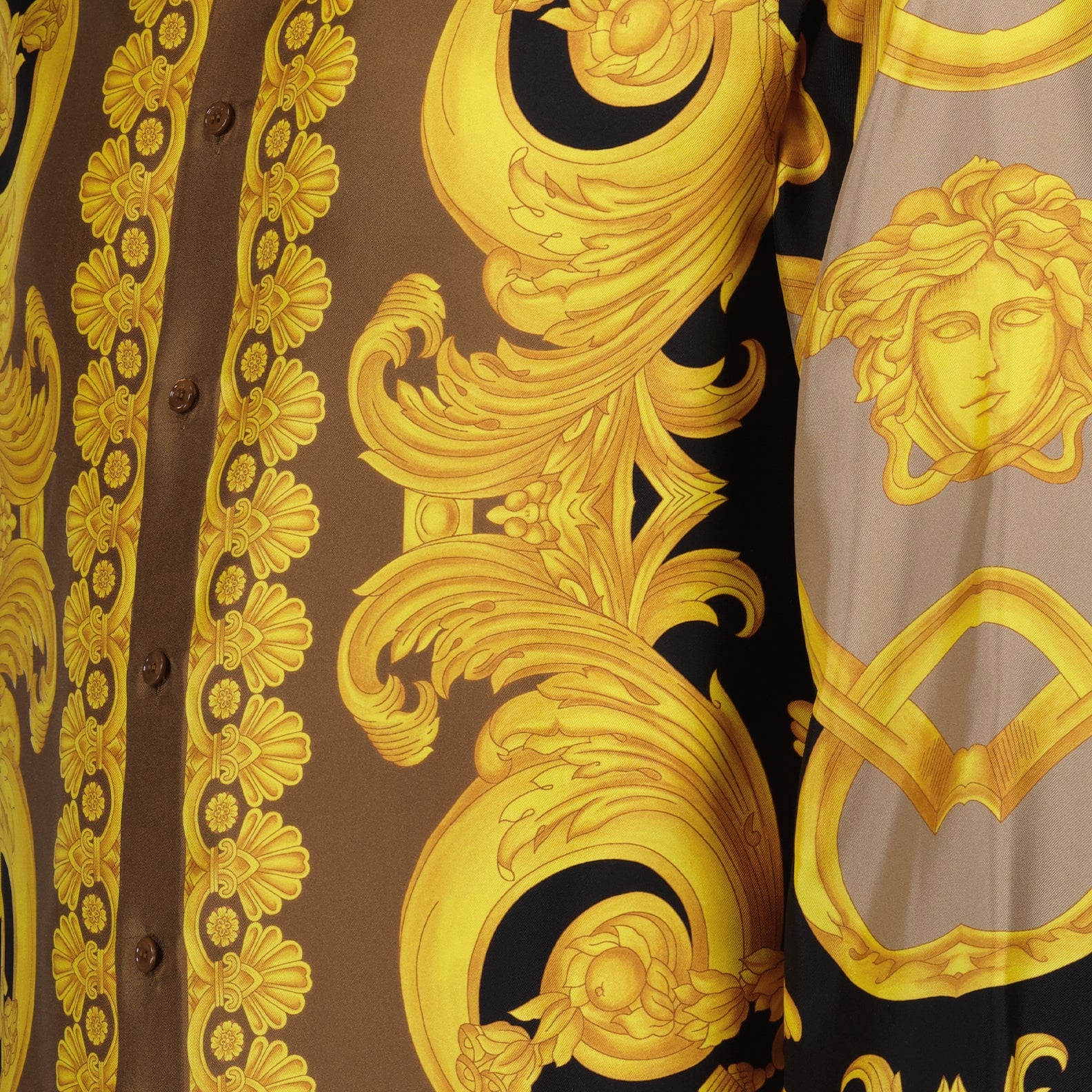 Camisas Chemise Barocco 660 Versace Amarillo Homme