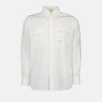Chemises Chemise multipoche Fendi Blanc Homme