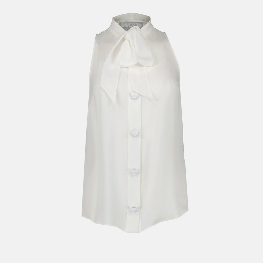 Camicie Camicia senza maniche Moschino Bianco Femme