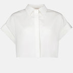 Chemise courte carrée blanche