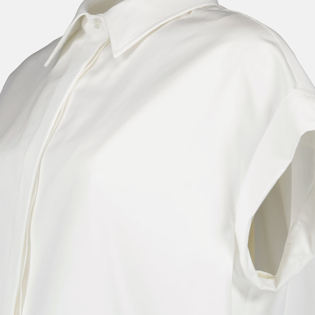 Chemise courte carrée blanche