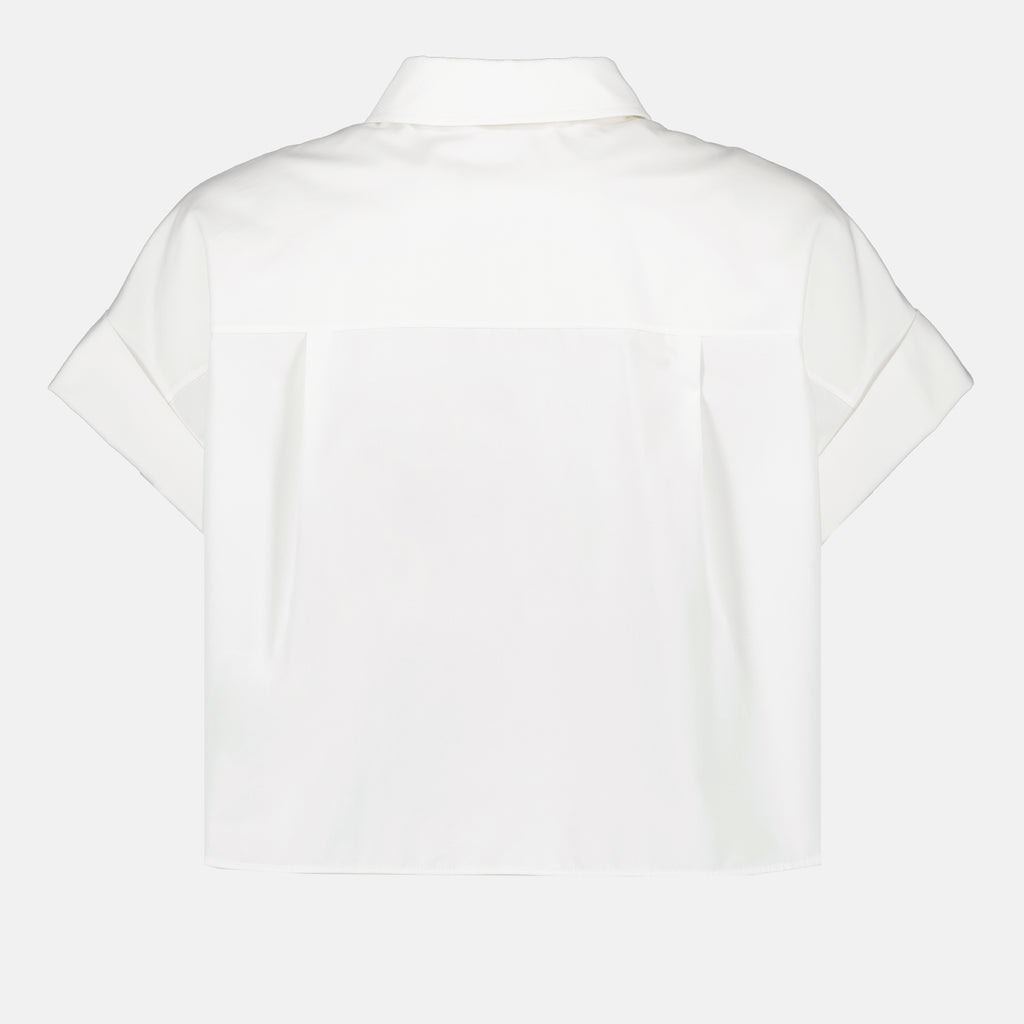 Chemise courte carrée blanche