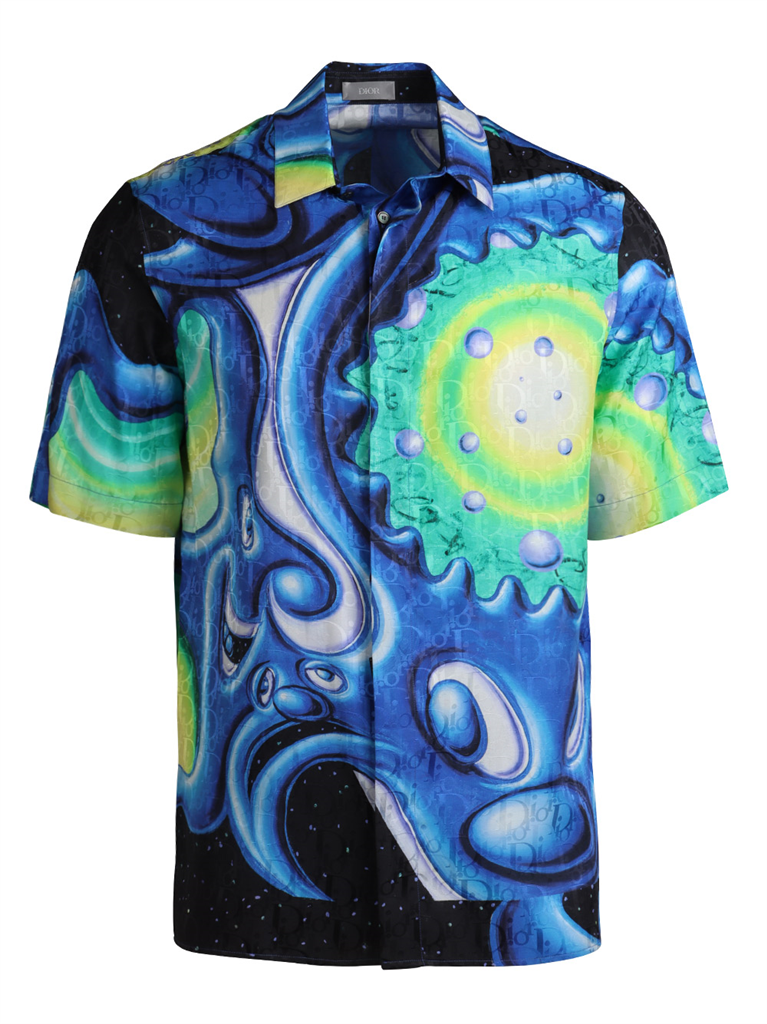 T-shirts Chemise Dior and Kenny Scharf Dior Bleu Homme