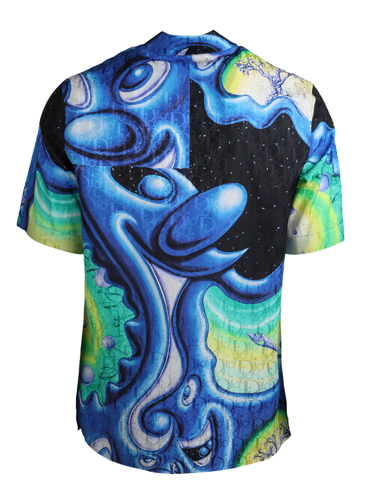 T-shirts Chemise Dior and Kenny Scharf Dior Bleu Homme