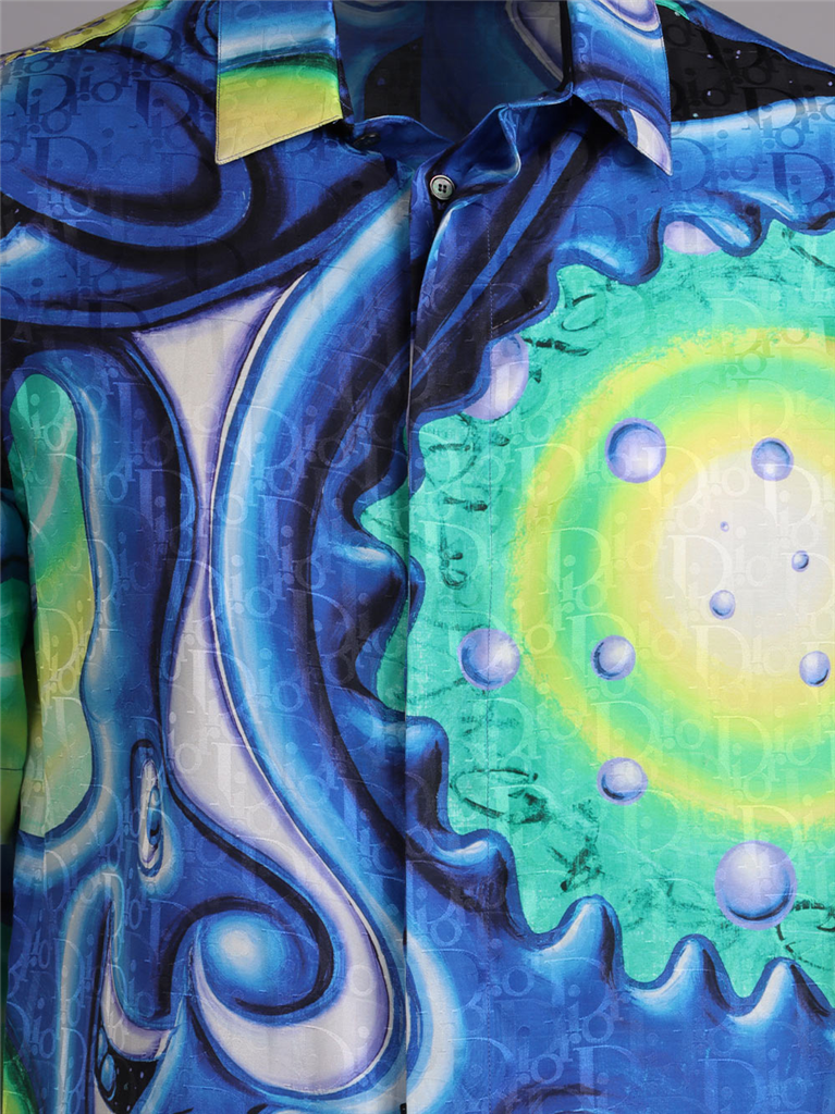 T-shirts Chemise Dior and Kenny Scharf Dior Bleu Homme