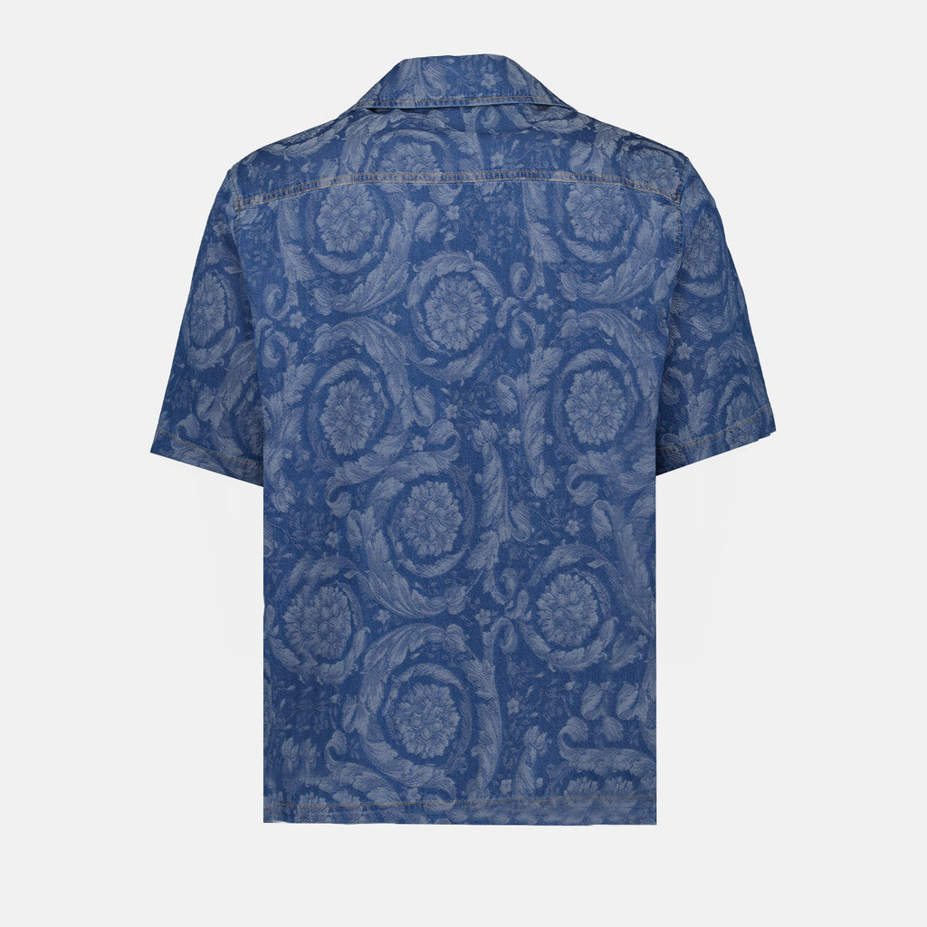 Camisas Chemise en denim Barocco Versace Azul Homme