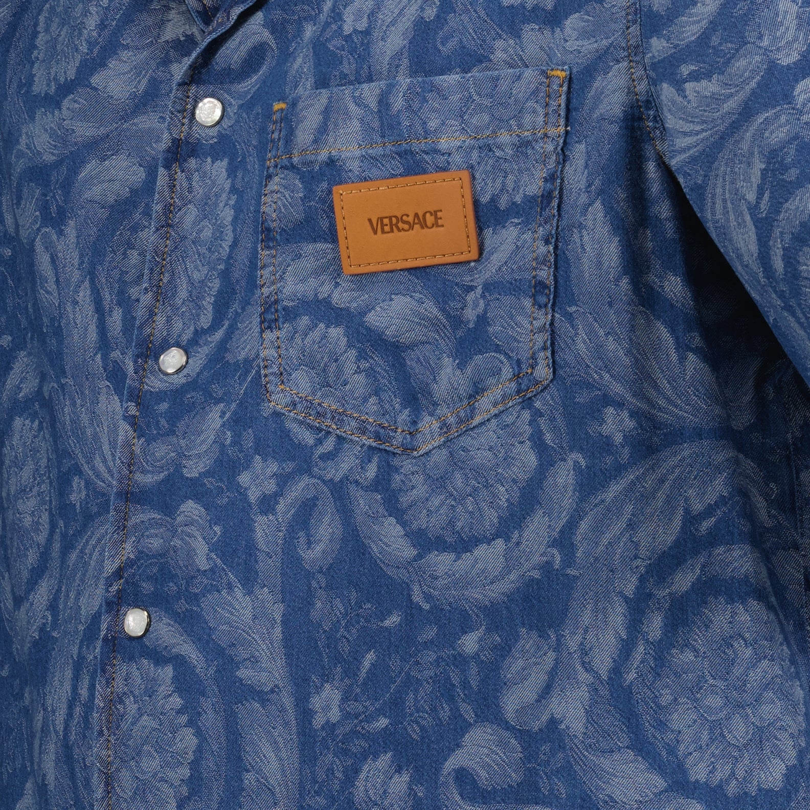 Camisas Chemise en denim Barocco Versace Azul Homme
