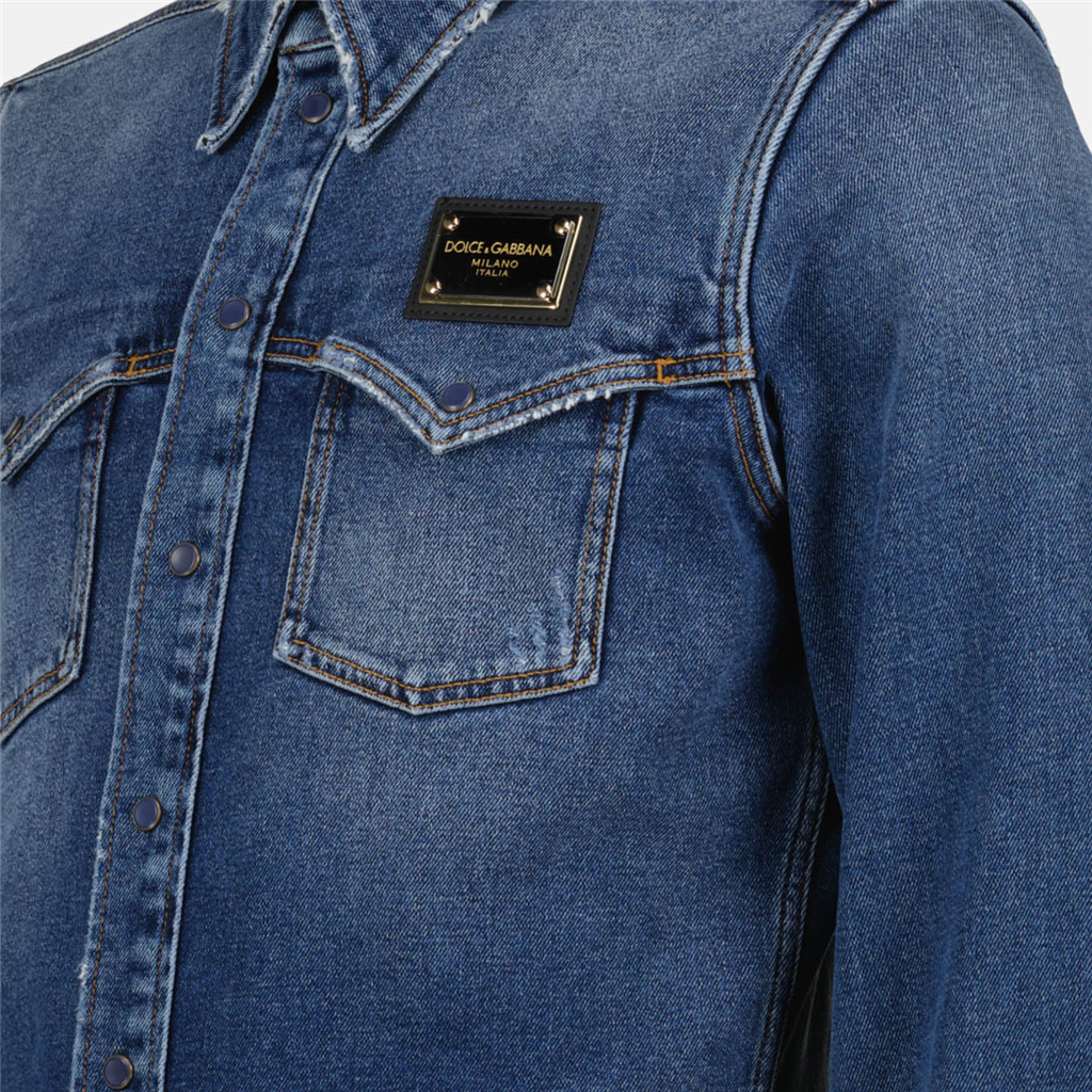 Camisas Chemise en jeans Dolce & Gabbana Azul Homme