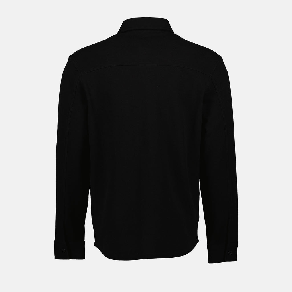 Camisas Camisa de Piqué de Algodão Saint Laurent Preto Homme