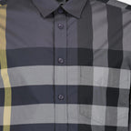 Camisas Chemise en popeline Check Burberry Cinza Homme