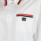 Moletons Chemise en popeline Miu Miu Branco Femme