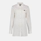 Camisas Chemise en popeline Miu Miu Branco Femme